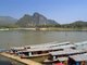 Laos: Boats at Pak Ou on the Mekong River, north of Luang Prabang
