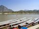 Laos: Boats at Pak Ou on the Mekong River, north of Luang Prabang